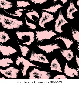 Leopard print pattern. Repeating seamless vector animal background 