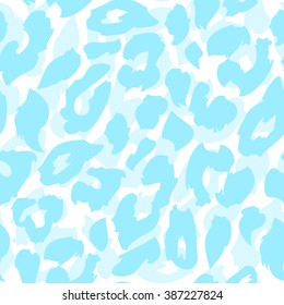 Leopard print pattern. Repeating seamless vector animal background 