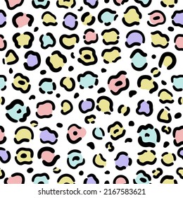 Patrón de impresión leopardo tigre sin soldadura cheetah jaguar piel safari animal imprime manchas textura colorido fondo