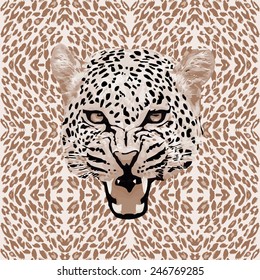 leopard print pattern. Leopard pattern vector. Repeating seamless vector animal background
