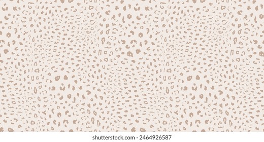 Leopard print pattern. Vector seamless background. Trendy animal skin texture of jaguar, leopard, cheetah, panther, puma, cat fur. Safari pattern with small spots, dots. Repeated leo skin design