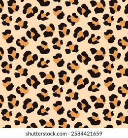 Leopard print patterns, animal print leather and fur. Leopard spots pattern vector design