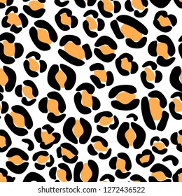 leopard print seamles pattern vector