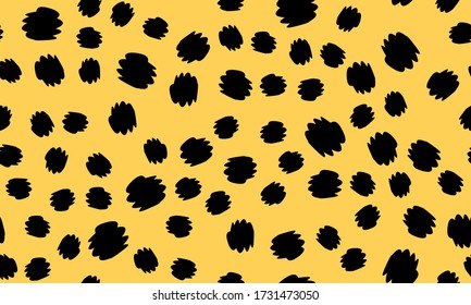 Leopard Print Seamless. Animal Skin Pattern. Leopard Texture. Panther Skin Background. Spotted Seamless Pattern. Vector.