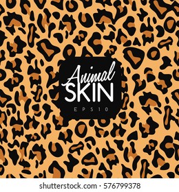 Leopard Print : Seamless Animal Skin Pattern : Vector Illustration