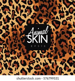 Leopard Print : Seamless Animal Skin Pattern : Vector Illustration