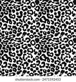 
leopard print seamless background, vector illustration, fashionable pattern for clothing print, fabric