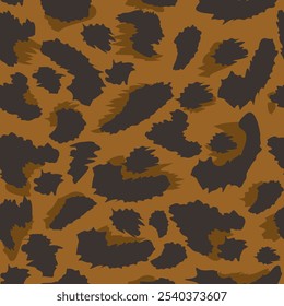Leopardo imprimir sem emenda padrão, vetor