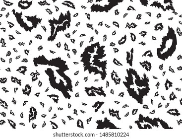 Leopard print seamless patter on white background. Vector tropical wallpaper. Modern cover template. Abstract geometric texture. Seamless surface design. Modern stylish texture.