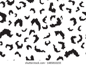 Leopard print seamless patter on white background. Vector tropical wallpaper. Modern cover template. Abstract geometric texture. Seamless surface design. Modern stylish texture.