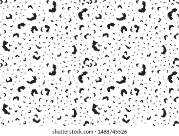 Leopard print seamless patter on white background. Vector tropical wallpaper. Modern cover template. Abstract geometric texture. Seamless surface design. Modern stylish texture.
