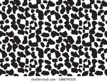 Leopard print seamless patter on white background. Vector tropical wallpaper. Modern cover template. Abstract geometric texture. Seamless surface design. Modern stylish texture.