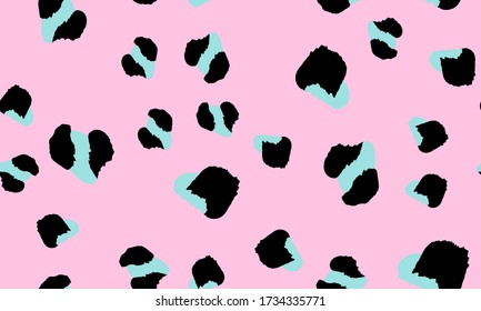Leopard Print. Seamless Pattern. Animal Skin. Trendy Pattern. Pink Leopard Print. Seamless Design. Vector Illustration.