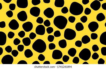 Leopard Print. Seamless Pattern. Animal Skin. Trendy Pattern. Yellow Leopard Print. Seamless Design. Vector Illustration.