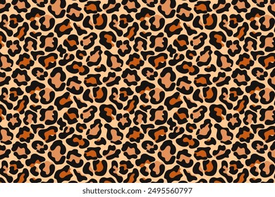 Patrón sin costuras con estampado de leopardo. Impresión animal para la tela, materia textil, moda, papel pintado