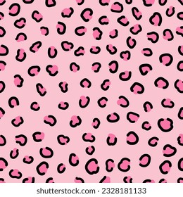 Leopard print seamless pattern. Background for fabric, paper, clothes