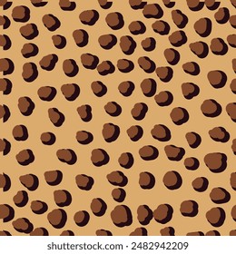 Leopard print seamless pattern. Background for fabric, paper, clothes
