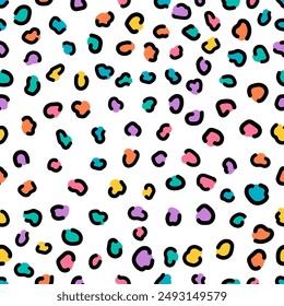 Leopard print seamless pattern. Background for fabric, paper, clothes