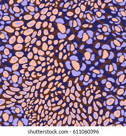 Leopard print seamless pattern colorful animal printing vector spots. 