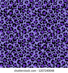 Leopard Print Seamless Pattern - Leopard print design in purple colors