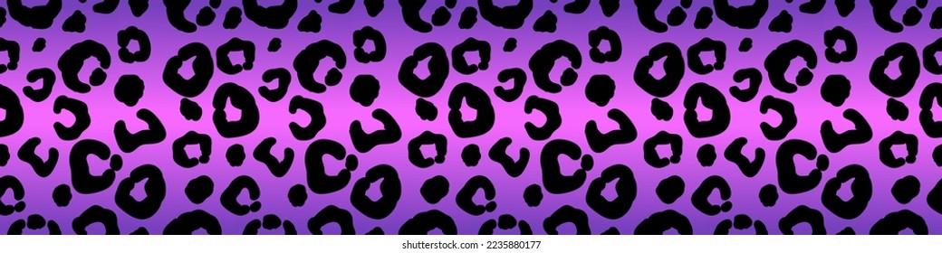 Leopard print seamless pattern. endless vector background