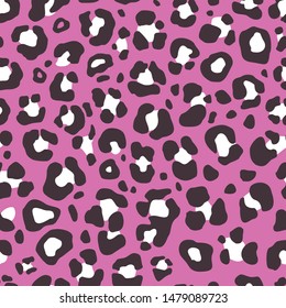 
Leopard print seamless pattern. Fashion. Dark and white spots on the background. Print on fabric on paper. Vector