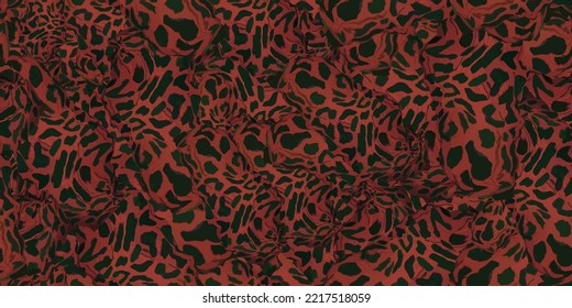 Leopard print seamless pattern. Repeatable wildlife texture design for fabric prints. Vector illustration