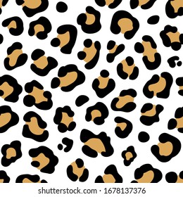 Leopard print. Seamless leopard pattern. Leopard spots. Abstract animal print. Vector