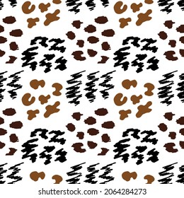 leopard print seamless pattern. vector illustration