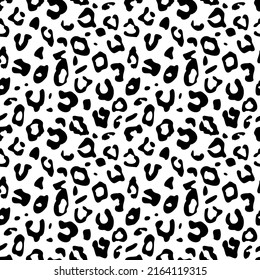 Leopard print seamless pattern vector