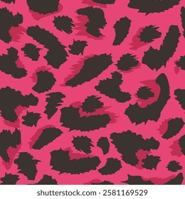 Leopard print seamless pattern, vector