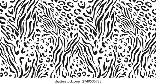 Leopard print seamless pattern vector eps 10