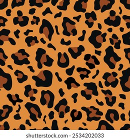 Leopard Print, Seamless Leopard Spots Pattern Background.