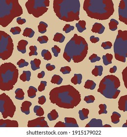 Leopard Print Seamless Vector Design. Rich VIP Animal Skin Fashion Pattern. Elegant Cheetah Wildlife Seamless Leopard Print. Modern Fabric Texture, Wild Fur Repeat Pattern. Cheetah Textile Background.
