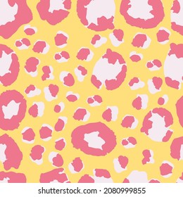 Leopard Print Seamless Vector Design. Modern Fabric Texture, Wild Fur Repeat Pattern. Glamour Animal Skin Fashion Pattern. Elegant Cheetah Wildlife Seamless Leopard Print. Cheetah Textile Background.
