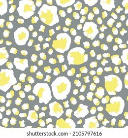 Leopard Print Seamless Vector Design. Elegant Cheetah Safari Seamless Leopard Print. Cool Animal Skin Fashion Pattern. Modern Fabric Texture, Wild Fur Repeat Pattern. Cheetah Textile Background.