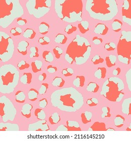 Leopard Print Seamless Vector Design. Cool Animal Skin Fashion Pattern. Elegant Cheetah Jungle Seamless Leopard Print. Modern Fabric Texture, Wild Fur Repeat Pattern. Cheetah Textile Background.