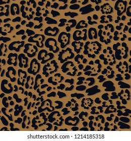 Leopard print seamless vector pattern