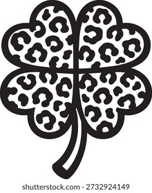Impresión de leopardo Shamrock St Patrick Symbol