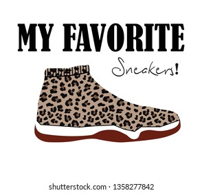 leopard print sock trainers