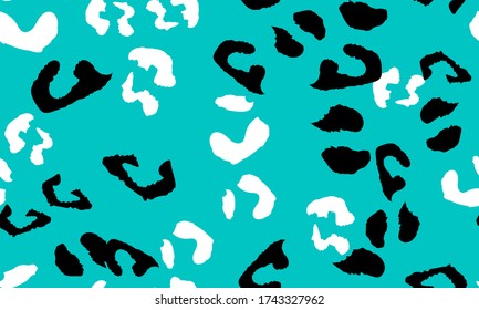 Leopard Print. Spotted Texture. Seamless Pattern. Animal Skin. Trendy Pattern. Spotted Leopard Print. Seamless Design. Vector Illustration.