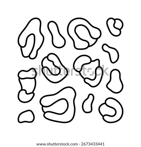 leopard print stylish clothes line icon vector. leopard print stylish clothes sign. isolated contour symbol black illustration