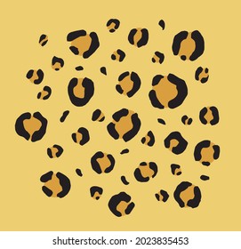 Leopard print vector illustration. Animal skin pattern.