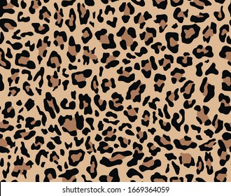 
Leopard print, vector illustration background. Seamless pattern.