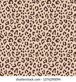 Leopard print. Vector illustration of seamless pattern.