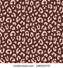 Leopard print. Vector illustration of seamless pattern.