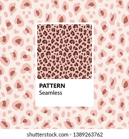Leopard print. Vector illustration with seamless pattern.