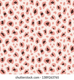 Leopard print. Vector illustration of seamless pattern.