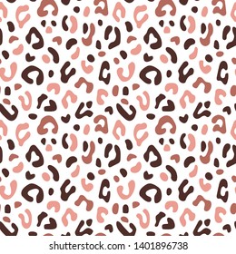 Leopard print. Vector illustration of seamless pattern.