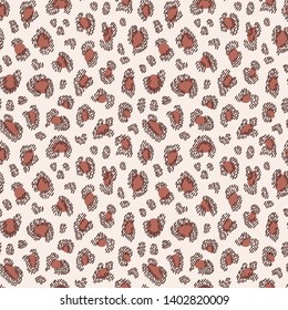 Leopard print. Vector illustration of seamless pattern.